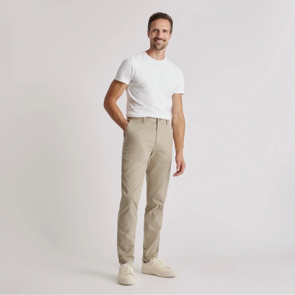 Spoke Heroes Chino Build B Waist 40 Men’s Khaki Flat Front Pants Tan Portugal